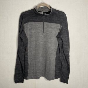 Kuhl 1/4 Zip Ryzer Baselayer Long Sleeve T-Shirt Top Men Size M Heathered Gray